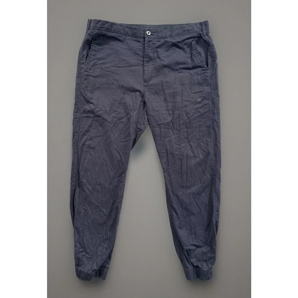 Mack Weldon Mens Sunday Jogger Pant Sz Large Blue Lounge Chino Cotton Stretch